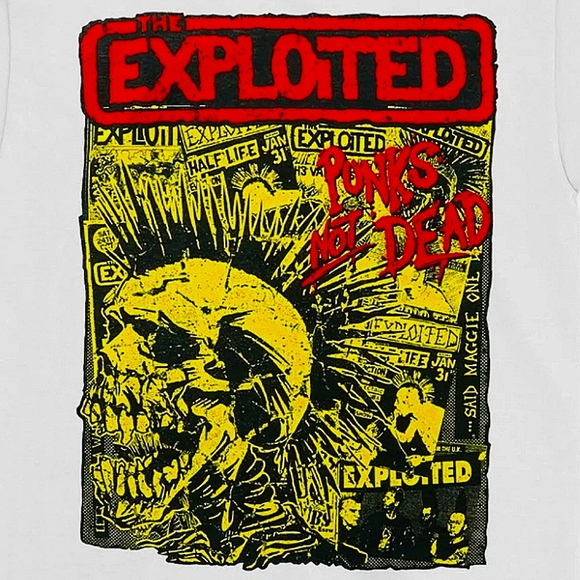 The Exploited Punks Not Dead Skull Shirt - Picture 2 of 2